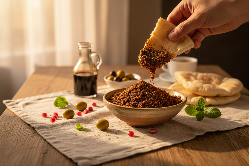 زعتر دقة بدبس الرمان