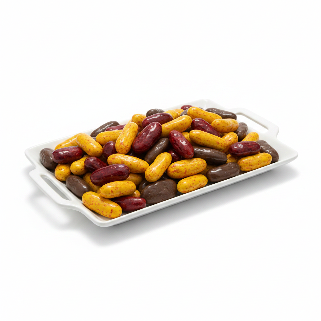 Chocolate Dates - White Ceramic Tray
