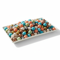 Metallic Mushroom Drageé Balls - White Ceramic Tray