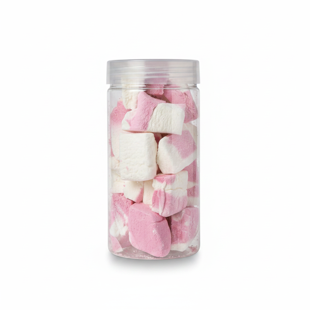 Pink White Marshmallow White Background