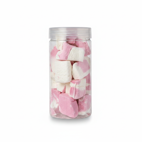 Pink White Marshmallow White Background